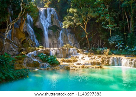 Kuang Si Waterfalls in Luang Probang Laos 
