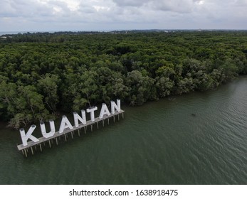 Kuantan's Signboard Near The Pahang River