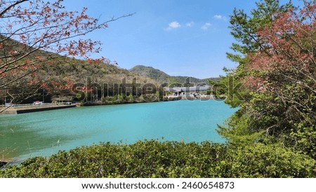 Kuchi Pond view in the far background Bukkyonood temple, part of The Royal Grand Hall of Buddhism