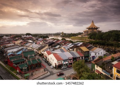 Kuching Town During Sunset, Kuching, Sarawak, Malaysia. June 2nd 2016.