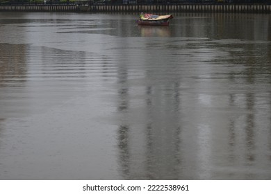 Kuching,Sarawak-july3rd2022: A Rainy Day At A Riverside City.