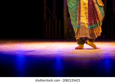 Kuchipudi dance form indian classical feet with ghungru. Indian classical dance Kuchipudi  