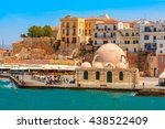Kucuk Hasan Pasha Mosque on the old harbour of Chania, Crete, Greece