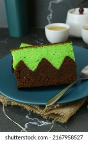 Kue Lapis Surabaya Pandan Or Lapis Surabaya Cake Or Spikoe. Homemade Cake. Delicious Cake. Food Photography. Sliced Cake.