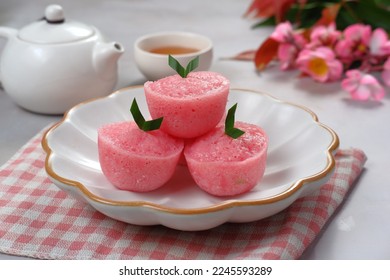 Kue mangkok or kue apem.steamed cupcakes or Fa Gao are special cakes during Chinese New Year celebrations. Fa Gao is believed to be a fortune cake