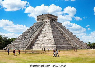 Kukulkan Pyramid In Chichen Itza Site, Mexico