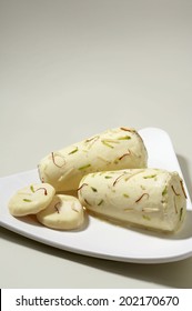 Kulfi, An Indian Ice Cream In Plate, India