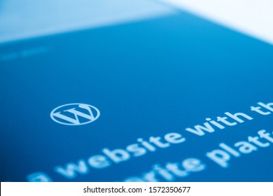 Kumamoto, Japan - Oct 20 2019 :
Close up of WordPress website on tablet. Wp is a content management system (CMS) based on PHP / MySQL, and it is used by more than 60 million website around the world.