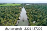 Kumarkom backwaters in Kerala, India