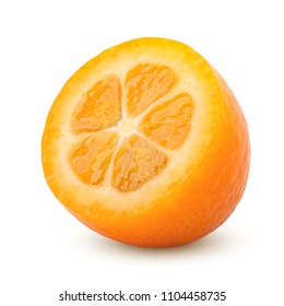 kumquat isolated on white background, clipping path, full depth of field