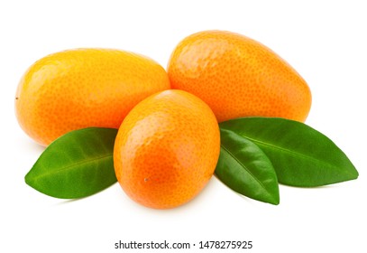 kumquat isolated on white background, clipping path, full depth of field