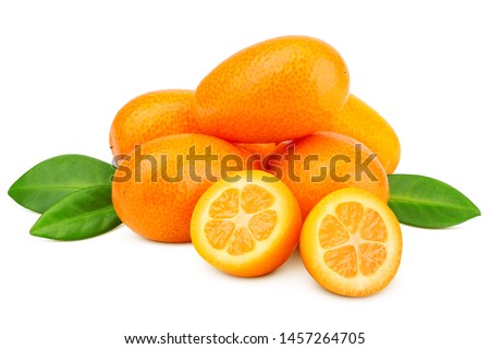 kumquat isolated on white background, clipping path, full depth of field
