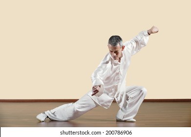 Kung Fu, Tanglangquan, Ludong Tuobu, Praying Mantis Style, Man Practicing Kung Fu