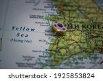Kunsan pinned on a map with the flag of South Korea