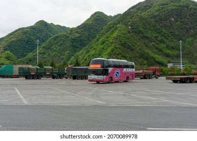 Kunshan City, Jiangsu State CHINA - April 5 2020: China Expressway Service Area