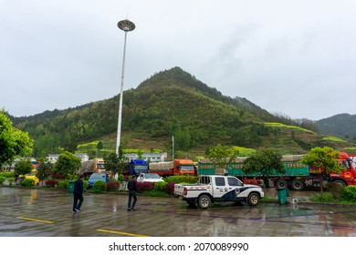 Kunshan City, Jiangsu State CHINA - April 5 2020: China Expressway Service Area