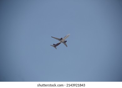 Kupang, Indonesia - April 08 2022: Airplane Batik Air Zoom From Low Angle