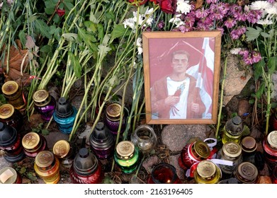 Kurapaty - Memorial To The Victims Of Stalinism. The Memory Of Roman Bondarenko, Who Was Killed In 2020.