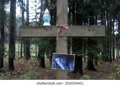 Kurapaty - Memorial To The Victims Of Stalinism. The Memory Of Roman Bondarenko, Who Was Killed In 2020.