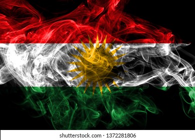  Kurdistan smoke flag, Iraq dependent territory flag