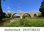 Kurt Bridge, located in Havza, Samsun, Turkey, was built in the 14th century. It is 95 meters long.