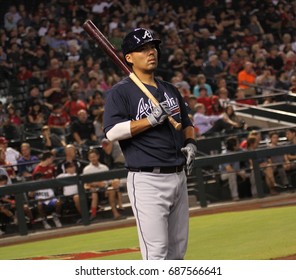  Kurt Suzuki Catcher For The Atlanta Braves At Chase Field In Phoenix,AZ USA July 25,2017.