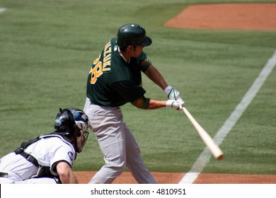 Kurt Suzuki, Catcher, Oakland Athletics August 22, 2007 Vs. Toronto Blue Jays