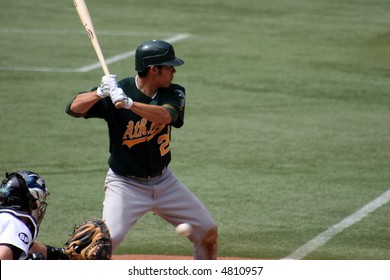 Kurt Suzuki, Catcher, Oakland Athletics August 22, 2007 Vs. Toronto Blue Jays