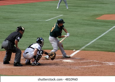 Kurt Suzuki, Catcher, Oakland Athletics August 22, 2007 Vs. Toronto Blue Jays