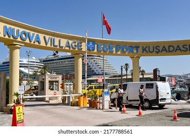 Kusadasi, Turkey - June May 2022: Entrance To The Cruise Terminal At The Port