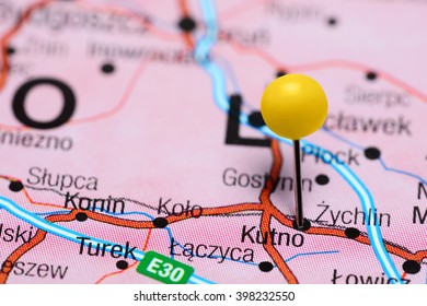 road Supple traitor Kutno Pinned On Map Poland Stock Photo 398232550 | Shutterstock