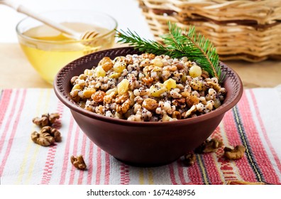 Kutya Is A Ceremonial Grain Dish With Sweet Gravy Traditionally Served By Eastern Orthodox Christians In Ukraine, Belarus And Russia During The Christmas