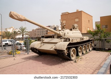 Kuwait City, Kuwait - March 23 2022: A Soviet Built T-54 Used By The Iraqi Army During The Invasion Of Kuwait