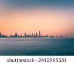Kuwait City sunset beautiful colors long exposure