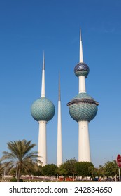 KUWAIT - DEC 8: The Kuwait Towers - The Best Known Landmark Of Kuwait City. December 8, 2014 In Kuwait, Middle East