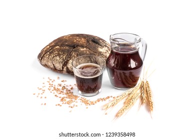 Kvass Isolated On White Background.