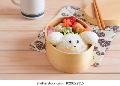 Kyaraben or charaben, a shortened form of character bento, is a style of elaborately arranged bento which features food decorated to look like people, animals, and plant.