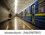 Kyiv metro station, train recovering, ukraine metro