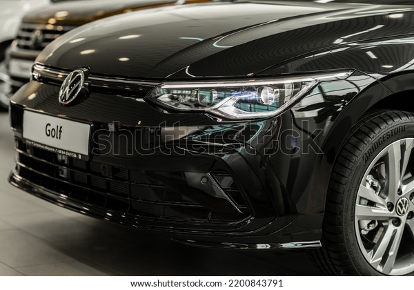 Kyiv, Ukraine - 08.26.2022: Volkswagen Golf in\
a car dealership