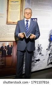 Kyiv, Ukraine 09.01.2020: A Wax Sculpture Of The Leonid Kravchuk