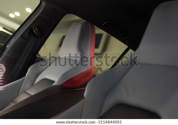 Kyiv, Ukraine - 12.23.2021: Volkswagen Golf GTI\
car interior