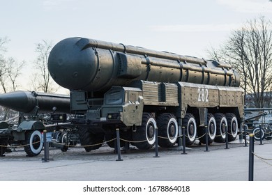 Kyiv, Ukraine - 20 March 2020: Mobile Launcher Of Strategic Missile System RSD-10 