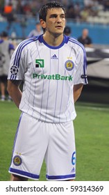 KYIV, UKRAINE - AUGUST 17: Goran Popov Of Dynamo Kyiv Looks On During UEFA Champions League Play-off Game Against AFC Ajax On August 17, 2010 In Kyiv, Ukraine