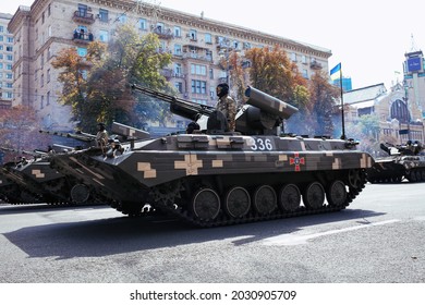 Kyiv, Ukraine - August 24, 2021: The Military Parade On Occasion Of 30 Years Independence Day Of Ukraine.