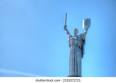 KYIV, UKRAINE, AUGUST 28, 2019: Sculpture Of Crossing Of The Dnieper Commemorates A Battle From The Second World War, Kiev, Ukraine