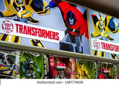 Kyiv, Ukraine - December 07, 2019: Transformers For Sale In The Store.