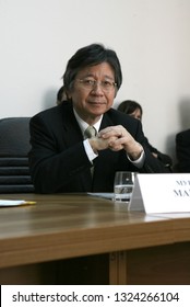 KYIV, UKRAINE - FEB 26, 2007: Mutsuo Mabuchi - Ambassador Of Japan To Ukraine At That Moment, At During Visit To The Ministry Of Economy In The Building Of The Government Of Ukraine. Writer, Publicist