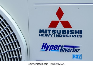 Kyiv, Ukraine - February 16, 2022: Mitsubishi Heavy Industries Air Conditioner