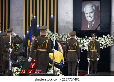 KYIV, UKRAINE Funeral Farewell Ceremony With The First President Of Ukraine Leonid Kravchuk, MAY 17, 2022