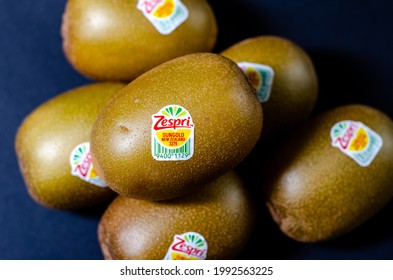 Kyiv, Ukraine - Jun 08, 2021: Zespri Kiwifruit